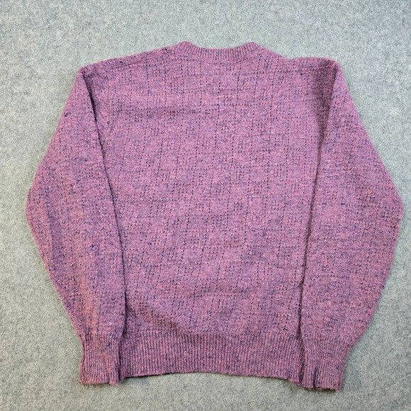 VTG Indeed Hilton Sweater Adult M Purple Geometric Flecked Textured Knit 80s 90s - Picture 7 of 10
